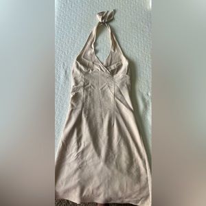 Tan formal dress with zipper